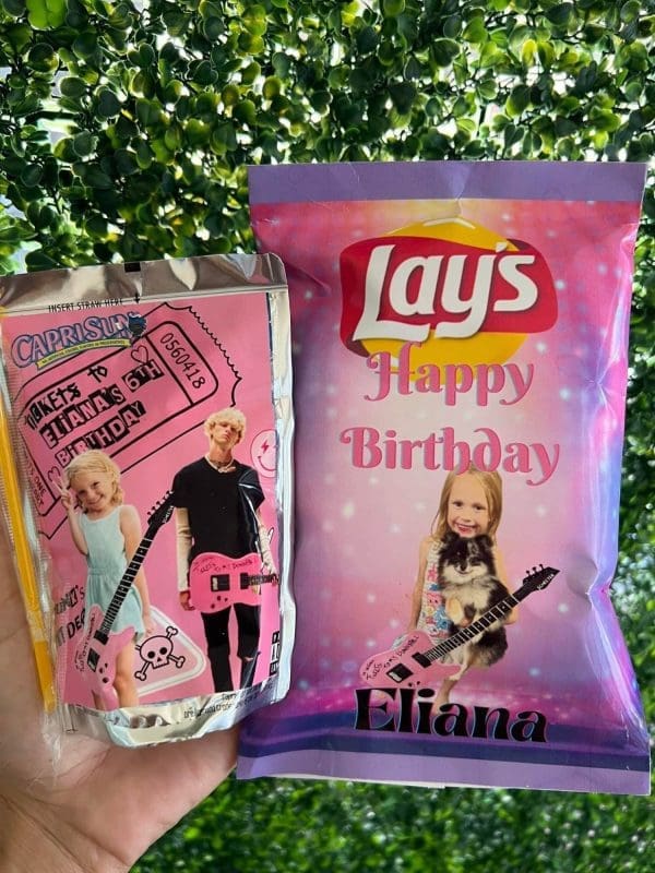 Custom Birthday Snack Labels