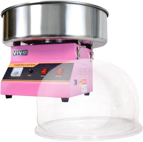 A pink Cotton Candy Machine With Dome Rental in Lakeland.