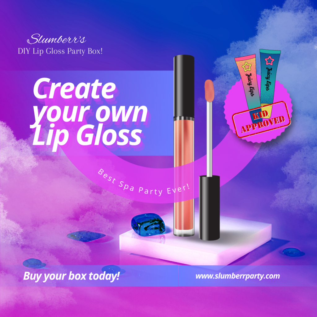 Create your own lip gloss with a touch of glamping glamor.