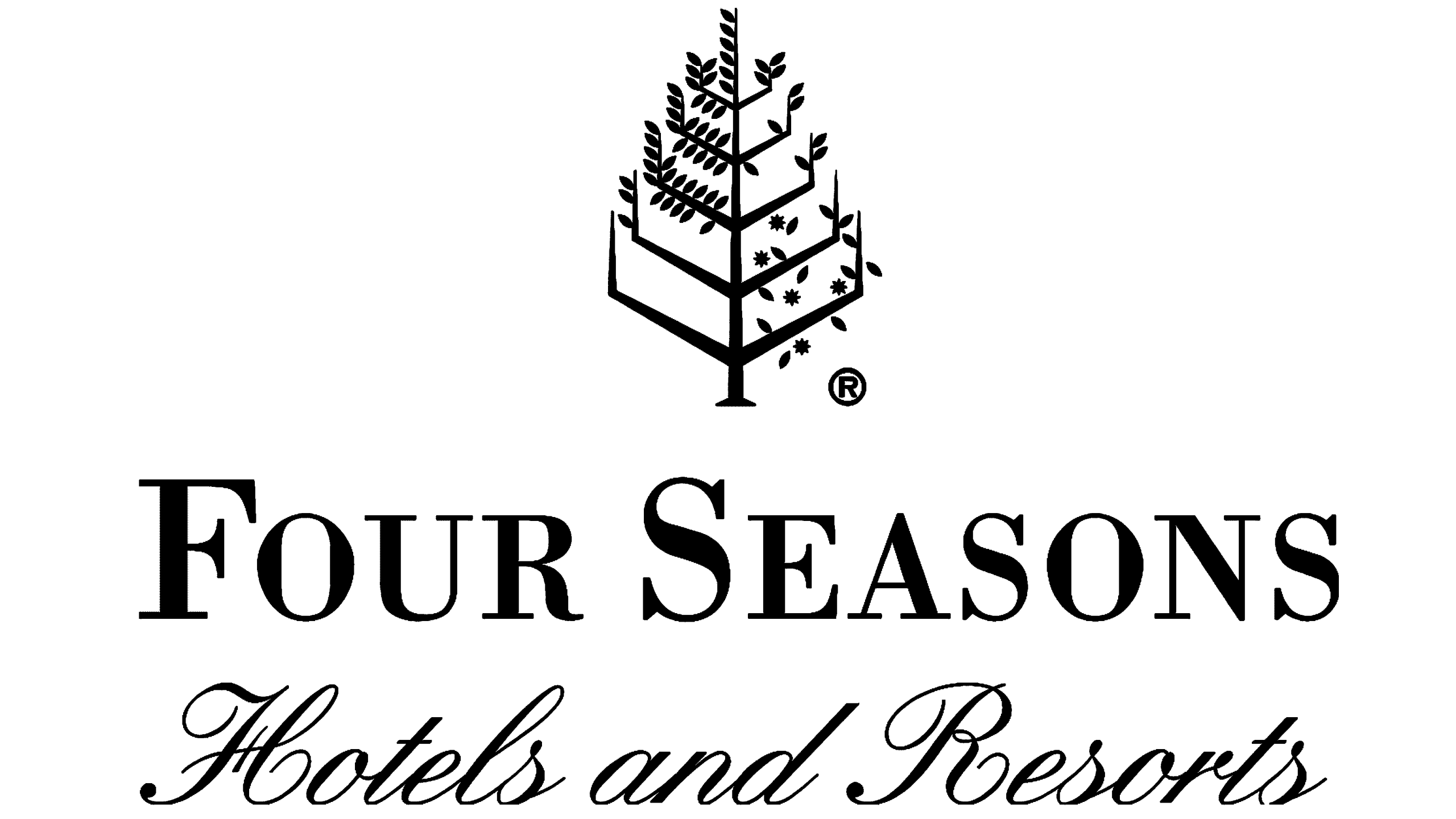 Four seasons hotels and resorts logo with a Teepee-inspired design showcasing the beauty of the Lakeland region.
