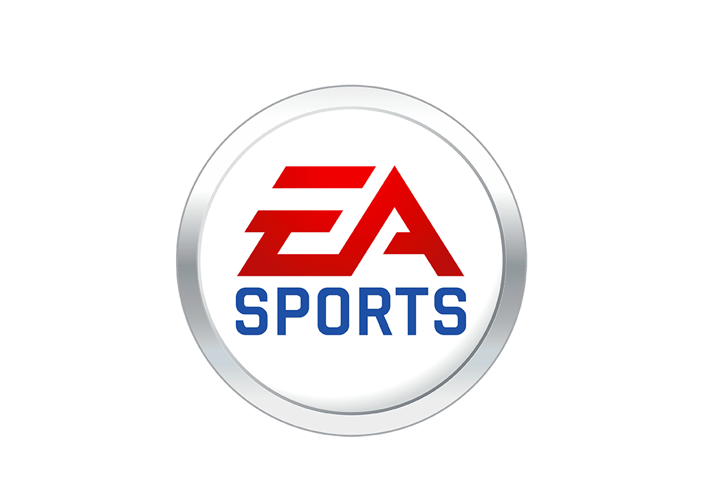 Ea sports logo on a green background at a Party.